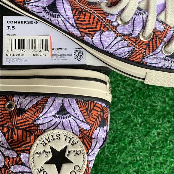 CONVERSE CTAS HI EGRET/ORANGE/LIGHT BLUE WMNS - Picture 15 of 16